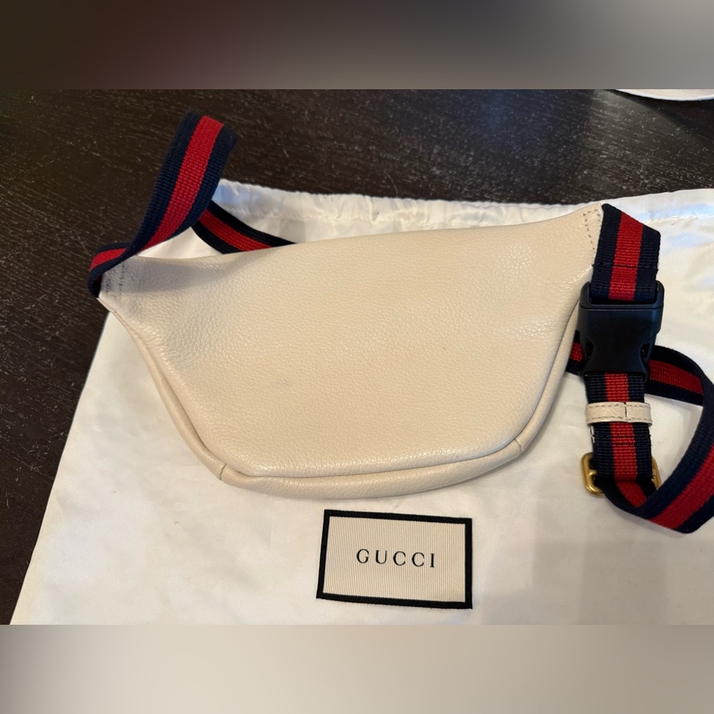 Gucci  Leather Belt Bag with Red and Blue Stripe - Picture 6 of 8